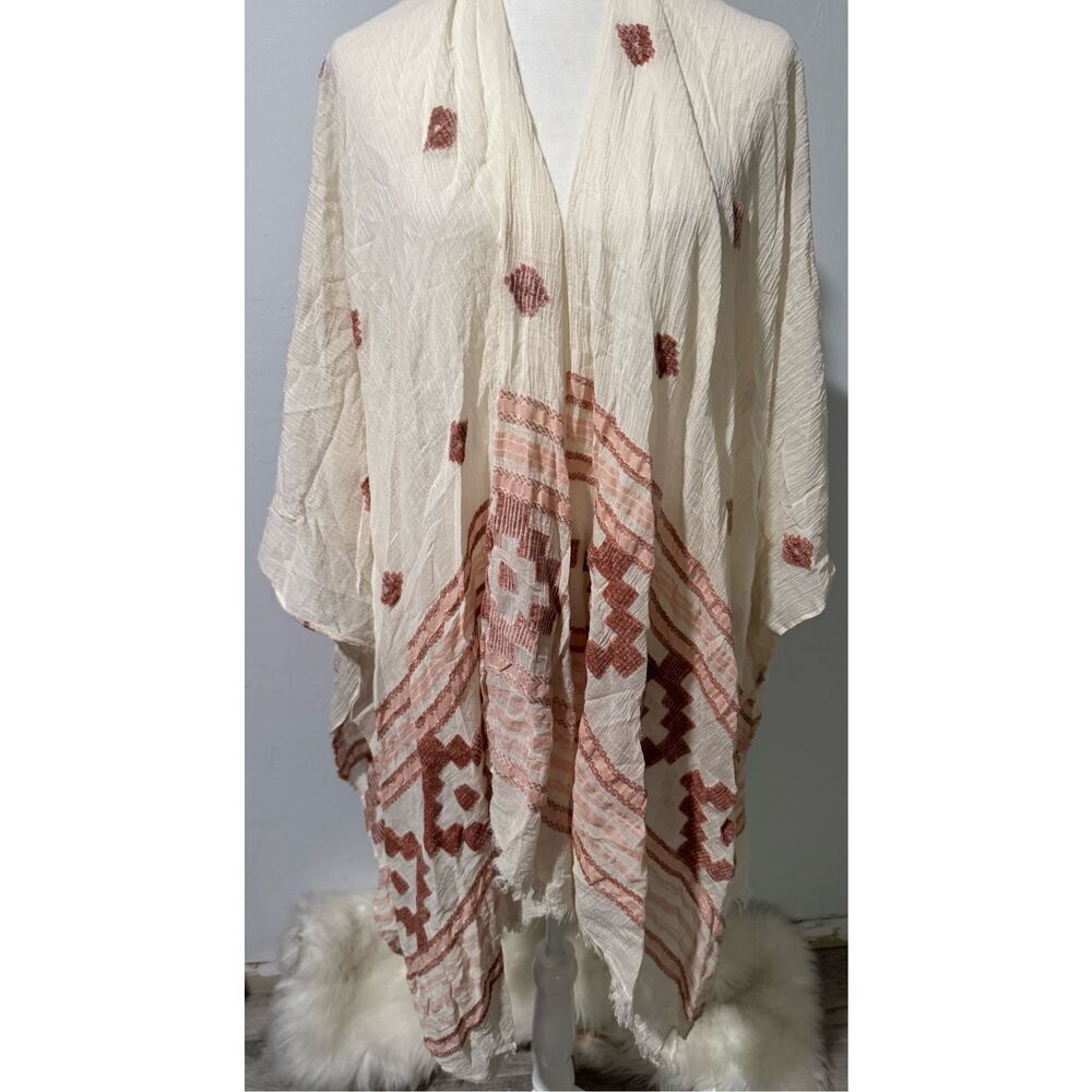 World Market NWT pink cream OS wrap